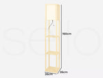 Emitto Floor Lamp LED Storage Shelf 3 Tier Wood Standing Reading Corner Light