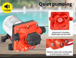 12V Water Pump High Pressure Self-priming Auto Switch Large Flow Caravan Boat