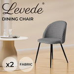 Levede 2x Dining Chairs Kitchen Cafe Lounge Chair Sofa Upholstered Padded Seat