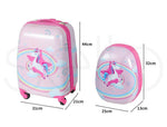 Bopeep Kids Luggage Set 16''13'' 2PCS Travel Suitcase Child Bag Backpack Unicorn