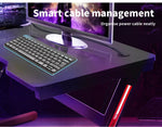 Levede Gaming Desk Office Computer Study Table Laptop Home Desktop PC 120X60CM