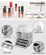 Acrylic Makeup Organiser Cosmetic Storage Box Jewelry Holder Display Drawer