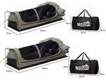 Mountview Double Swag Camping Swags Canvas Dome Tent Hiking Mattress Grey.