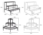 Levede Plant Stands Outdoor Indoor Metal Flower Pot 3 Garden Corner Shelf.