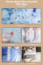 Dreamz Mattress Protector Topper GRS Recycled Polyester Fitted Cover Double