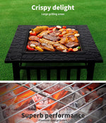 Fire Pit BBQ Grill Pits Outdoor Fireplace Camping Portable Garden Patio Heater.