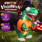 Emitto Halloween Inflatables LED Lights Dinosaur 1.8M Party Outdoor Yard Decor