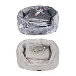 Pawz Pet Bed Set Calming Warm Soft Blanket Cushion Sleeping Kennel Grey XL