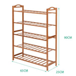 Levede Bamboo Shoe Rack Cabinet Storage Organizer Wooden Stand Shelves 65CM Wide