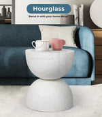 Levede Side Table Terrazzo Coffee End Tables Hourglass Magnesia Stool Stand