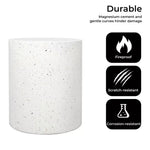 Levede Side Table Terrazzo Round End Tables Magnesia Outdoor Concrete Stool