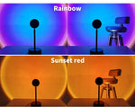 Emitto Rainbow Sunset Projection Lamp LED Modern Romantic USB Night Light Decor