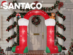 Santaco Christmas Inflatable Decor Stocking Arch 3M LED Lights Xmas Party Santa