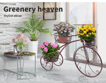 2x Levede Plant Stand Outdoor Indoor Metal Pot Garden Decor Flower Rack Shelf