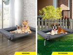 Pawz Elevated Pet Bed Raised Sofa Bolster Dog Cat Trampoline Hammock Grey Large