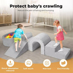 Bopeep Kids Foam Blocks Play Set Pit Climb Crawl Slide Soft Toddlers Toys Indoor