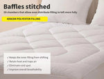Dreamz Mattress Topper Protector 100% Cotton Wool Underlay Mat Reversible Queen
