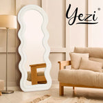 Yezi Full Length Mirror 1.6m Floor Standing Flannel Wavy Framed Dressing Makeup