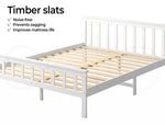 Levede Wooden Bed Frame Queen Double Single Mattress Base Solid Pine White