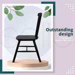 Levede 2x Dining Chairs Kitchen Winsor Chair Natural Wood Cafe Lounge Black