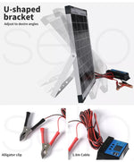 12V 10W Solar Panel Kit Mono Backup for Caravan Car Battery Charging Controllers