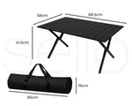 Levede Folding Camping Table Portable Picnic Desk Garden BBQ Outdoor Storage Bag