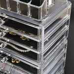 Makeup Organizer Cosmetic Acrylic Storage Organiser Box Jewellery 7/8/10 Drawers