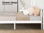 Levede Wooden Bed Frame Queen Double Single Mattress Base Solid Pine White