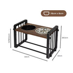 Pawz Pet Feeder Adjustable Height Elevated Dual Raised Water Food Bowl Medium