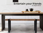 Levede 2x Dining Bench Chairs Wooden Seat Kitchen Outdoor Garden Patio 115CM