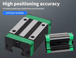 Traderight Linear Guide Rail 2PCS 800MM+ 4PCS HGH20CA Slider Block CNC