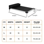 Pawz Pet Trampoline Elevated Raised Dog Bed Aluminium Frame Chew Proof Pillow