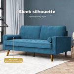 Levede Sofa 3 Seater Fabric Futon Couch Armchair Lounge Recliner Living Room