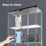 Stacked Display Cabinet Tempered Glass Show Case Floor Standing 4 Tier Shelves
