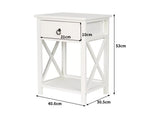 Levede 1x Bedside Tables Drawers Side End Table Storage Cabinet Nightstand
