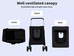 Pawz Large Pet Stroller Dog Cat Carrier Travel Pushchair Foldable Pram 4 Wheels