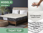 Dreamz Mattress Queen Double King Single Bed Top Pocket Spring Firm Foam