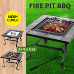 Fire Pit BBQ Grill Pits Outdoor Fireplace Camping Portable Garden Patio Heater