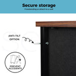 Levede Chest of 5 Drawers Storage Cabinet Dresser Lowboy Organizer Suede Drawer