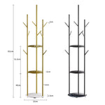 Levede Coat Rack Clothes Stand Hat Clothing Hanger Garment 8 Hook Tree Organizer