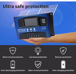 30A Solar Charge Controller 12V 24V Regulator Auto Dual USB Mppt Battery
