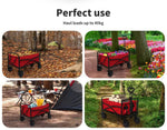 Lambu Garden Trolley Cart Foldable Picnic Wagon Outdoor Camping Trailer Red