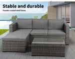 Levede 5pcs Outdoor Sofa Set Patio Furniture Setting Garden Chair Table Lounge