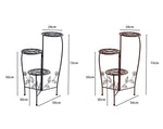 Plant Stand Outdoor Indoor Flower Pots Garden Metal Corner Shelf Wrought Iron