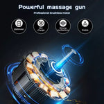Spector Massage Gun Electric 6 Heads Vibration Massager LCD Deep Muscle Relief