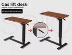 Levede Mobile Standing Desk Foldable Bed Side Table Gas Lift Stand Computer