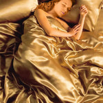 Dreamz Quilt Cover Set Silky Satin Quilt Cover Luxury Duvet Pillowcases Summer