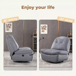 Levede Electric Chair Recliner Swivel Lazy Sofa Armchair Lounge USB Charge Grey