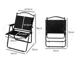 Levede 4PCS Camping Chair Folding Outdoor Portable Foldable Chairs Beach Picnic