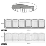 Pawz 6 Panels Pet Dog Playpen Puppy Exercise Cage Metal Enclosure Fence Foldable